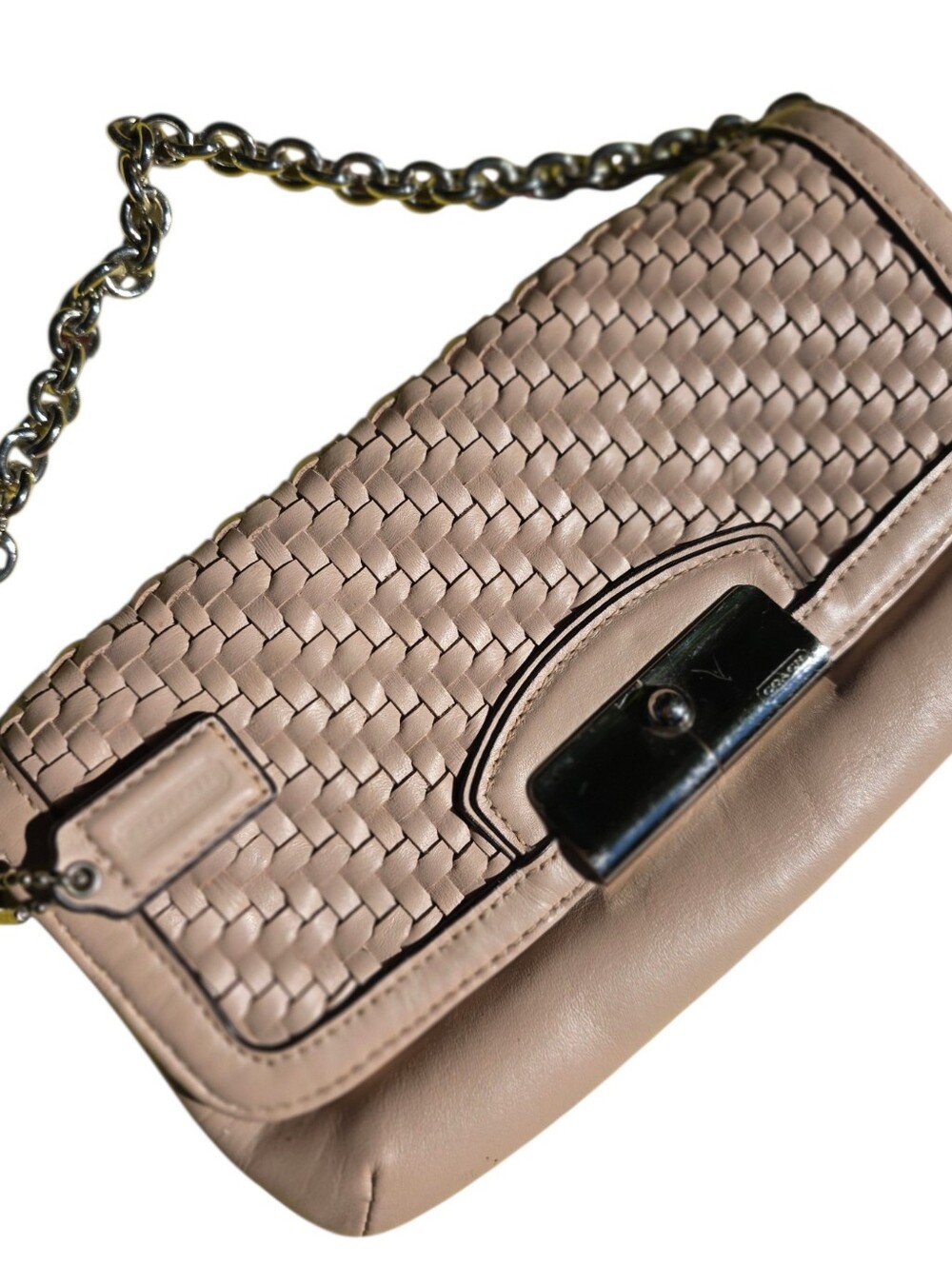 Coach Women's Beige Leather Pale Pink Neutral